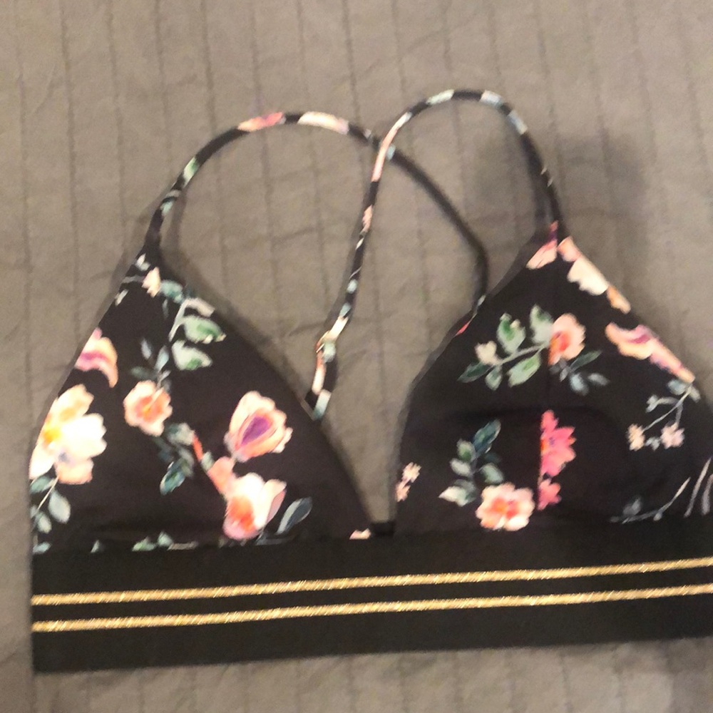H&M bikini top floral Sz 10 women